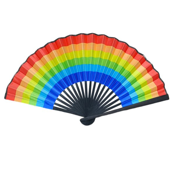 Customized Logo Bamboo Folding Hand Fan Leopard Print Pattern Sublimation Technique for Wedding Dancing Clack Bamboo Crafts
