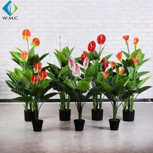 Buy cheap Customized Faux Potted Plants , 1m Height Potted Artificial Calla Lily product