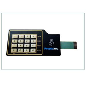 China Tactile 10 PIN Membrane Switch Keypad Custom 5 Keys Embossed on sale