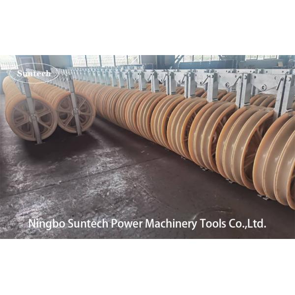 660mm Nylone Sheaves Pilot Wire Rope Condutor Stringing Pulley Block