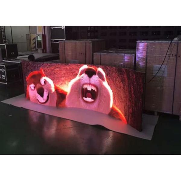 Flexible Indoor P5 Curved Led Video Wall For Advertising , 5MM Pixel Pitch