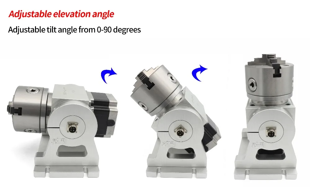 Laser Marking CNC Rotary Indexing Dividing Head With Nema 34 Stepper Motor