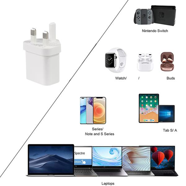 20W USB-C PD Fast Charger with QC3.0 for Mobile Phones