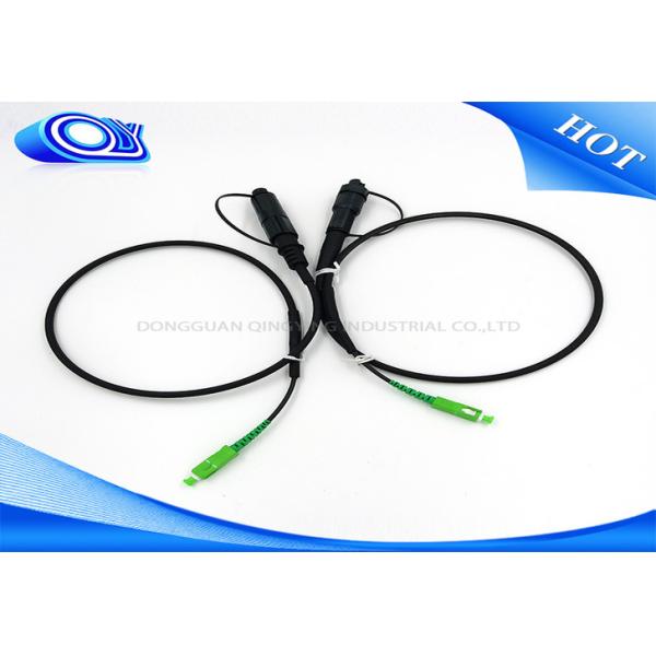 FTTA Mini SC Waterproof Cable Connector Safe Black Color Customized