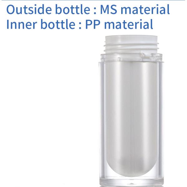 Screen Printing ABS Lock Pump 30ml Airless Bottle Cosmetic Packaging