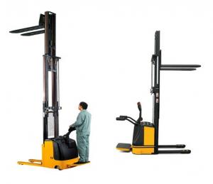 Buy cheap Lifting Semi Electric Pallet Stacker 90mm Walking Type Truck Forklift product