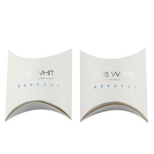 China Matte White Pillow Box Hair Extension Paper Box With Printed Logo , Custom Service Provided on sale