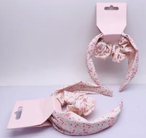 Pink Printing Fabric Hair Bands Scrunchie Lightweight Durable