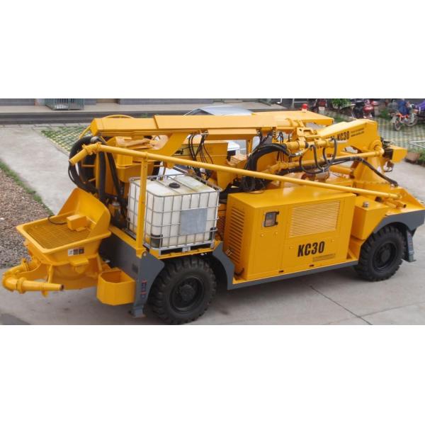 Onboard Air Compressor Underground Concrete Sprayer With Rigid Chassis