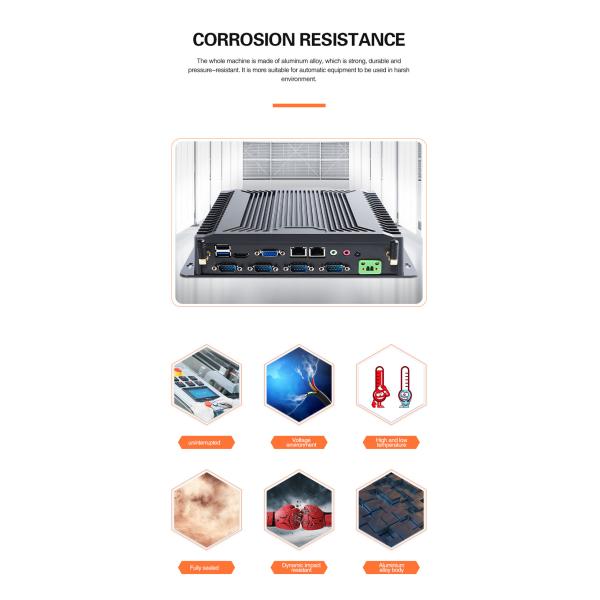 Intelligent Fanless Industrial Computer Embedded Multi Serial Port Mini Mainframe PC