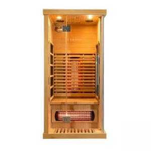 Buy cheap Luxury Solid Wood Canadian Hemlock 1 Person Home Infrared Sauna Wooden Small product