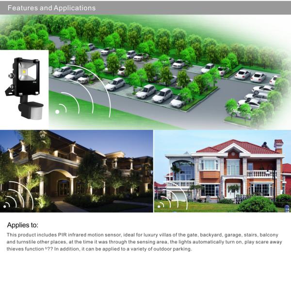 30W PIR Infrared induction Motion sensor Outdoor LED Floodlight lighting Flood light