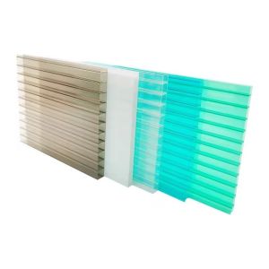 Twinwall Multiwall Polycarbonate Sheet 10mm 8mm Transparent Circular Edge Sun /