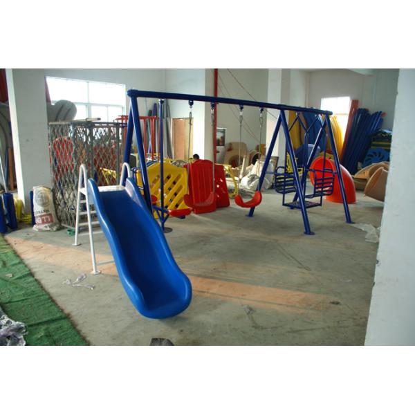 Half Piece Style Childrens Swing Set Solid Support For Community Parks KP-G002