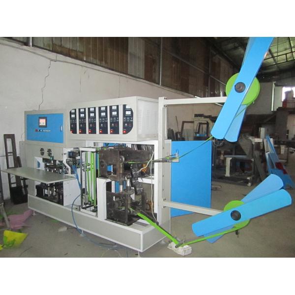 20 pcs/min Double Lines Sealing Machine For Soft Handle Bag / D Cut bag