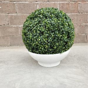Buy cheap Outdoor White Decorative Flower Pot Large Fiberstone Pottery Bowl Pots Christmas Used with Flower/green Plant Fiber Clay product