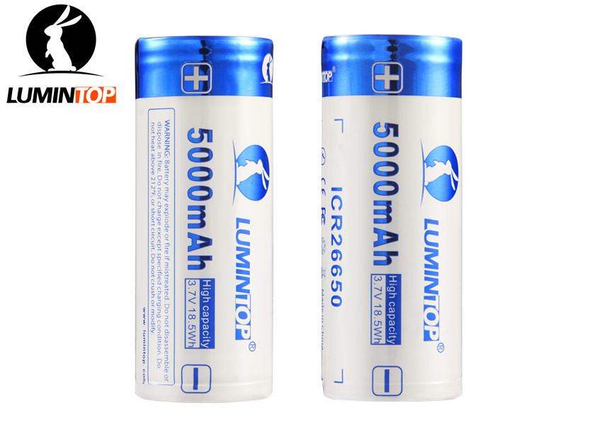 Circuit Protected 26650 Rechargeable Battery , Professional Rechargeable Torch