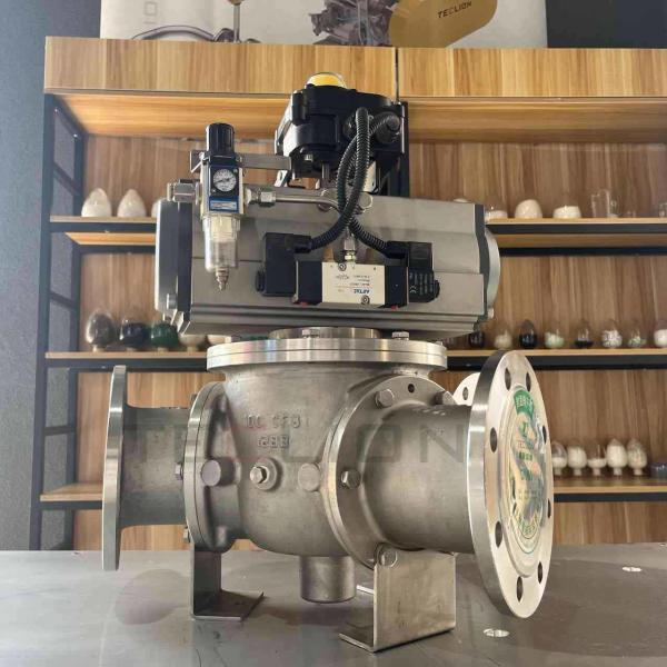 Single channel ball 304ss diverter valve for conveying powder or particle