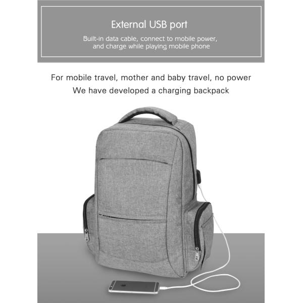 Oxford Diaper Travel Pouch Bag Backpack With Usb Charging Port 0.9kg