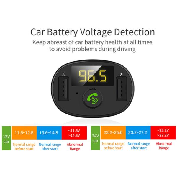 BLE4.2 Bluetooth Handsfree Car Kit FM Transmitter With Remote CE ROHS