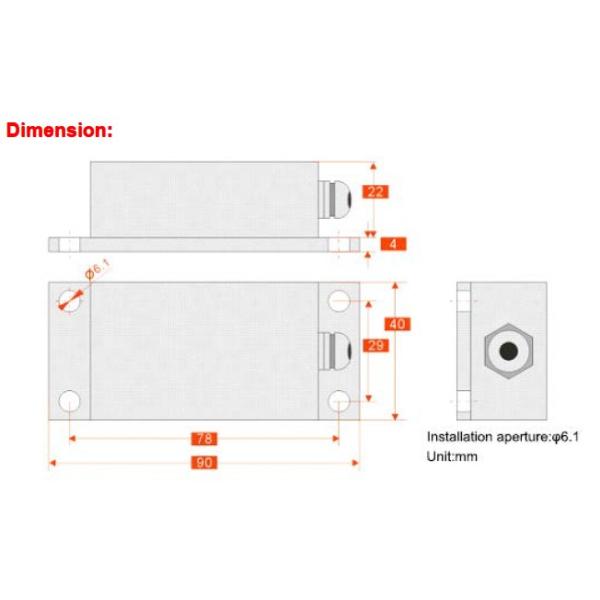0.01 Deg Shockproof Slope Inclinometer Switch 0.2s Response Time