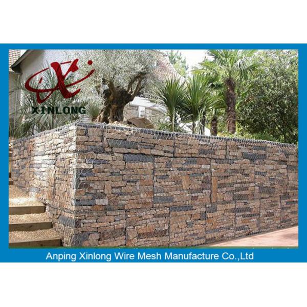 Hot Dipped Galvanized Gabion Box , Welded Gabion Baskets For Riverbed