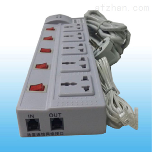 Residential 275V Lightning Protection Plug , 6 Way Power Strip Protection