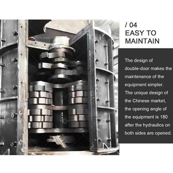 High Manganese Alloy Steel Hammer Head Vertical Shaft Crusher for Crushing Glass Bottles