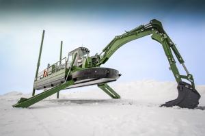 Buy cheap Aquatic Weed 5000m3/H 8km/H Amphibious Dredger Swamp Excavators product