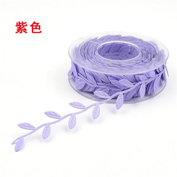 Polyester Leaf Ribbon Ultrasonic Red Poly Ribbon For Wedding Decoration