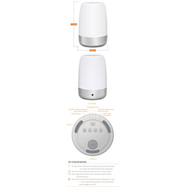 CE AL 05 Ambient Night Light Wake Up Night Light With Alarm Clock