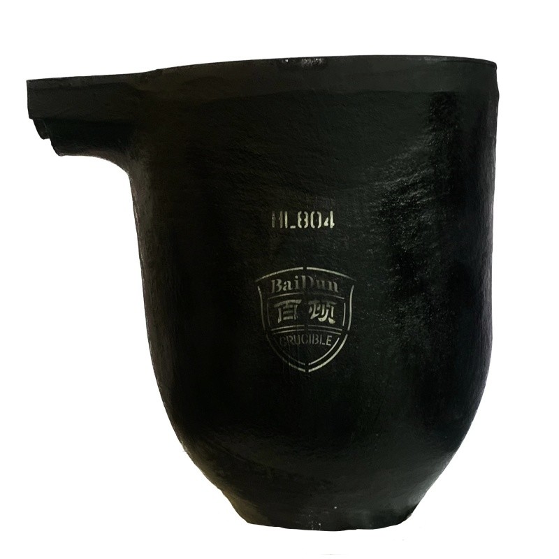 Energy Saving Crucible With Pouring Nozzle Metal Melting Silicon Carbide