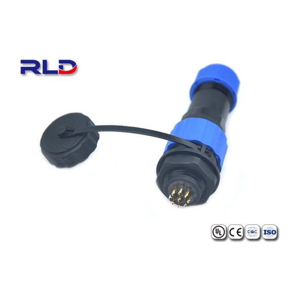 Nut Type 12 AWG 25A 4 Pin Waterproof Plug Panel Mount Connector
