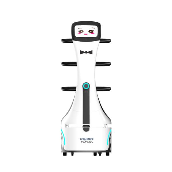 Dish Delivery Self Charging Robot LCD Screen Hotel Remote Control Robot