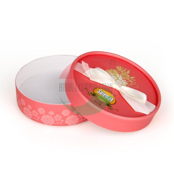 Luxury Flower Gift Round Box , Paper Tube Packaging Offset Printing
