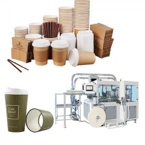 Buy cheap Full Servo Automatic Tea Coffee Cup Making Machine 140-170 Pcs/Min product