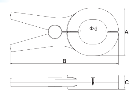 High Permeability Core Current Transformer Split Clamp On / Open Light Delicate Exquisite
