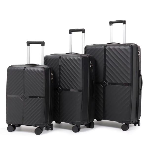 School Large Capacity 8-Wheel Spinner Trolley Cases Durable Versatile PP Eco-Friendly Light Travel Luggage Sets TSA Modern Stylish