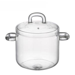 Buy cheap Customized 700ml Handmade Borosilicate Saucepan Glass Pot product
