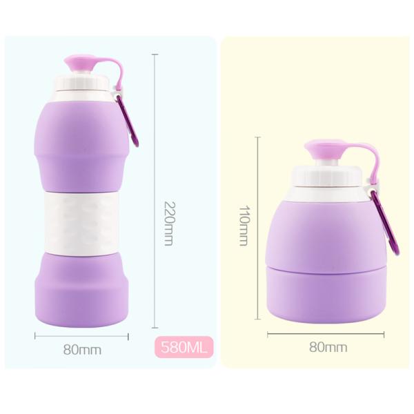 Folding silicone bottle folded view