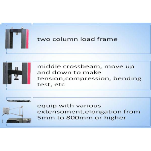Machanical Uniaxial universal Testing Machine Of Steel Crosshead Limit Moving Space Protection