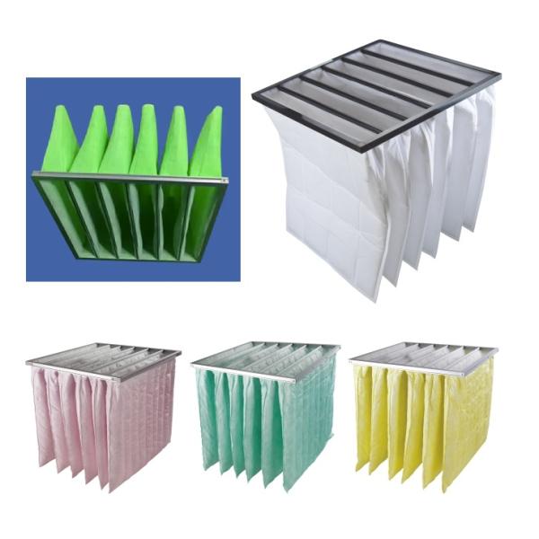 Customized Good Quality F6 F7 F8 Air Handler Filter Bag Fiberglass Factory Price Pocket Filter Bag Glass Fiber Filter