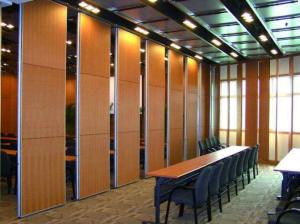 China Acoustic Sliding Folding Partition Walls , Anti Noise And Fire Resistant Wall Panels on sale