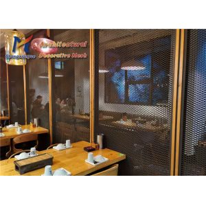 China Restaurant Aluminum Expanded Mesh 2.0mm 2m Stretched Steel Mesh on sale