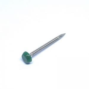 Buy cheap Polished SS316 Plastic Round Cap Roofing Nails With Annular Ring Shank product