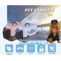 China Fashion Design Luxury Travel Pet Air Carrier Dog /Cat Transport Plastic Cages Wholesale, dog pet cage pet carrier dog ba for sale