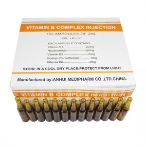 China VITAMIN B COMPLEX 2ML, 3ML, 10ML GMP medicine, BP/USP on sale