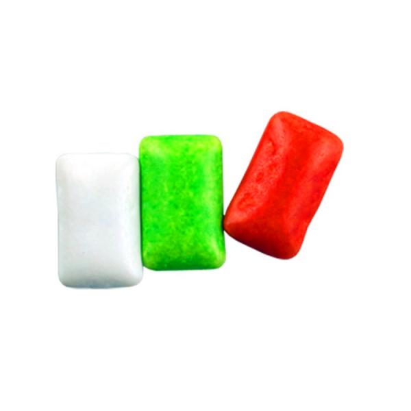 Colorful Juicy Fruit Chewing Gum Cachou Crispy Shell Assorted Flavor With Sticker