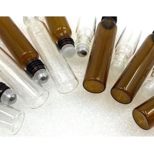 Refillable Glass Rollerball Perfume Bottles 3ml 4ml 5ml Clear Transparent