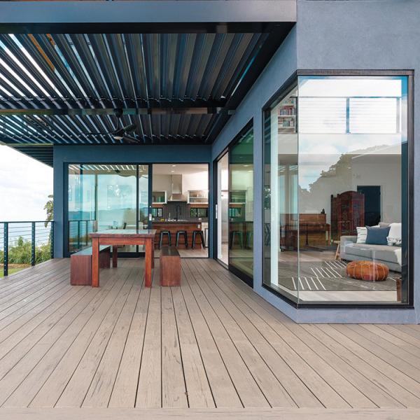 High Strength Aluminum Corner Sliding Doors Embedded Hidden Sound Insulation Glass Door